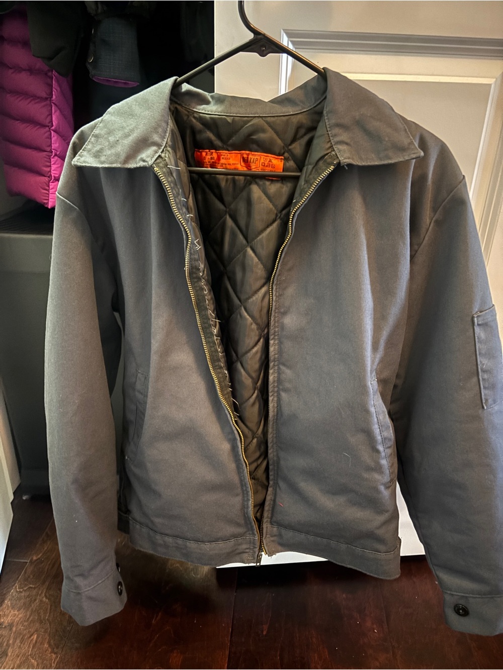 Men's Quilted-Lined Shirt Jacket - Charcoal